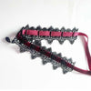 Charm Retro Black Lace Wine Red Velvet Tie Choker Black Teardrop Tassel Necklace for Women Christmas Neck Ornaments Jewelry Gift - Image 3