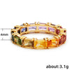 5 Colors Shiny Cubic Zircon Women Rings Gold Color Female Daily Wear Stylish Colorful Rings Anniversary Gift Jewelry - Image 4