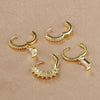 Four-Piece Cubic Zirconia Hoop Earring Set in Multiple Colors - Image 11