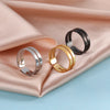Rings For Men Stainless Steel Double Layer Hollow Open Ring Simple Round Cut Adjustable Jewelry Anniversary Gift - Image 2
