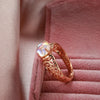 Texture Gradient Zircon Rings Rose Gold Color Gothic Jewelry Daily Unusual Rings For Women - Image 3