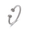 Braided Charm Open Cuff Stainless Steel Stackable Bracelets for Women Men Adjustable Bangles Charm Jewelry Party Gift - Image 6