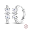 Silver Sweetheart Bow Earrings Round Donut Zircon Crab Ocean Earrings for Women Girls Jewelry - Image 33