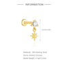 1PC Silver Tassel Chain Eight Pointed Stars Moon Earrings For Women Horse Eye Geometric Zircon Earring - Image 21