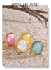 Candy Multi-Color White Pink Blue Yellow Resin Adjustable Ring Gold Color Stainless Steel Summer Jewelry Gift - Image 19