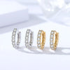 Silver Zirconia Huggie Hoop Earrings for Women Girls Sparkling Round CZ Wedding Engagement Party Jewelry Gift - Image 5