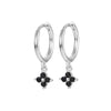 Silver Rainbow Tassel Four Petal Flower Drop Stud Earrings for Women Sweet Girl Ear Bone Jewelry Accessories - Image 32