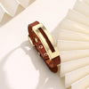 Leather Bracelet for Women Men Adjustable Double Wrap Wristband with Gold Plated Buckle Jewelry Multiple Colors - Image 9