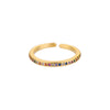 Thin Cubic Zirconia Stacking Ring in Gold-Tone Stainless Steel Adjustable - Image 23
