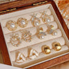 6/10/12 Pcs Simulated Pearl Round Square Stud Earrings Small French Elegant Daity Ear Studs for Women Daily Jewelry Sets F - Image 11