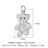 Cat Horseshoe Copper CZ Cycling Charm Bear Butterfly Racket Pendant For Bracelet Necklace Making - Image 15