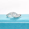 Marquise Zirconia Ring Gold Solitaire Engagement Ring Elegant Promise Ring for Women - Image 5