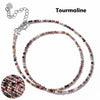 Faceted Gemstones Necklace 2mm Beads Quartz Crystal Tourmaline Lapis Shining Stone Beaded Necklace Choker Jewelry - Image 9