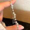 Shining Micro-inlaid Zircon Cherry Blossoms Flower-shaped Adjustable Pull Bracelet for Women Sweet Jewelry Gift - Image 3