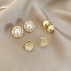 6/10/12 Pcs Simulated Pearl Round Square Stud Earrings Small French Elegant Daity Ear Studs for Women Daily Jewelry Sets F - Image 27
