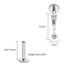 Titanium Baguette Cartilage Earring 16G CZ Dangle Helix Earlobe Labret Stud Flat Back Piercing Jewelry - Image 8