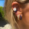 1PC Plated Gold Ear Cuff Earrings Ear Clip for Women Purple/Green/Turquoise No Pierced Earrings Jewel - Image 3