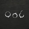 Titanium Square Zircon Nose Ring Earrings Closed Ring Buckle Earrings Body Piercing Jewelry - Image 2