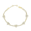 Bling Heart Charm Bracelets for Women Double Chain Paved White Cubic Zircon Rose Gold/Gold/Platinum Plated Color Jewelry - Image 2