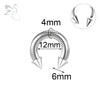ZS 1PC 2/4/6/8G Spike Horseshoe Nose Ring Stainelss Steel Cone Large Gauge Piercings Internal Threaded Septum Nose Ear Expander - Image 16