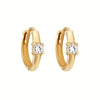 Silver Ear Needle Oval Small Zircon Hoop Earrings Colorful Zircon Gold Earrings for Women Party Jewelry - Image 7