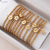 Mhs.sun Constellation Stainless Steel Beaded Bracelets For Women Men 12 Star Zodiac Sign Charm Birthday Party Jewelry Gift - Image 3