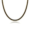 Black Crystal Tennis Necklace For Women Iced Out Cubic Zirconia Gold Plated Hippie Bridesmaid Jewelry - Image 4