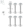 ZS 6-13PCS/LOT 16G Stainless Steel Lip Labret Piercing Set Crystal Monroe Lip Stud Ear Tragus Helix Cartilage Piercing 6/8/10mm - Image 14