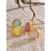 Candy Multi-Color White Pink Blue Yellow Resin Adjustable Ring Gold Color Stainless Steel Summer Jewelry Gift - Image 3