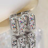 Korean Paved CZ Hoop Earrings for Women Metal Silver Color/Gold Color Simple Versatile Earrings Jewelry - Image 11