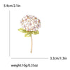 Enamel Hydrangea Brooches for Women Unisex Rhinestone Flower Pins Banquet Party Backpack Gifts Jewelry Accessories - Image 15