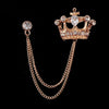 Crown Chain Brooch Vintage Tassel Crystal Brooch Temperament Rhinestone Lapel For Women Dress Mens Shirt Suit Set Collar Jewelry - Image 27