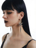 Gothic Stainless Steel Hoops Spike Piercing Long Dangle Earrings Handmade Punk y2k Chainmail Rivet Drop Earrings Rock Jewelry - Image 3