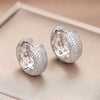 Round Cubic Zirconia Hoop Earrings in Gold-Tone or Silver-Tone - Image 13