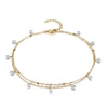 MinaMaMa Multilyaer Stainless Steel Tassel Zircon Crystal Anklet For Women Yoga Beach Leg Bracelet Anklets Foot Chain Jewelry - Image 1