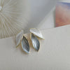 Korean Arrival Metal Fresh Lovely Sweet Grey Leaf Stud Earrings for Women Jewelry Gifts - Image 17