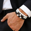 3Pcs/Set Men Natural Tiger Eye Lava Rock Beaded Bracelets Matte Black Onyx Stone Strand Bracelet For Man Yoga - Image 7
