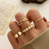Ten-Piece Stacking Ring Set with Gold-Tone or Silver-Tone Designs - Image 37