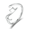 Minimalist Jewelry Silver Water Drop Statement Ring Multi-layered Open Ring Wedding Engagement Party Gift - Image 11