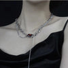 Stainless Steel Spiral Sun Glass Cross Pendant Necklace Layered Choker Star Charm Necklace Grunge Y2K Neck Jewelry For Men Women - Image 4