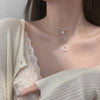 Double Layer Kpop Heart Pearl Choker Necklace for Women Clavicle Chain Elegant Charm Wedding Pendant Jewelry Gift - Image 11