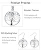 Silver Charm Round Tree of Life Earrings Necklace Set For Women Wedding Christmas Jewelry Set - Image 10
