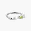 Minimalist Silver Birthstone Ring Gold Color Simple Style For Women Festival Party Gift - Image 6