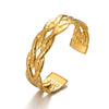 Floral Cuff Bracelet in Stainless Steel with Gold-Tone Finish - Image 35