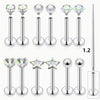 13Pcs 16G Lip Labret Medusa Rings Studs Stainless Steel Snake Bite Lip Rings Catilage Tragus Helix Daith Earrings For Women Men - Image 8