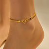 Heart Link Chain Anklets Silver Color Rhinestone Anklet for Women Girls Timeless Accessory for Every Occasion - Image 7