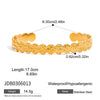Minimalist Gold Color Plated Stainless Steel Hammer Pattern Double Layer Bracelet Foldable Wrinkle Bracelet Women's J - Image 8