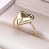 Abstract Hollow Irregular Open Adjustable Stainless Steel Rings Gothic Irregular Geometric Hammered Heart Lover Jewelry Rings - Image 41