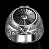 Silver Ring Punk Gear Men's Gold Ring Party Wedding Glamour Jewelry Gift - Image 5