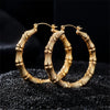 Boho Style Large Circle Bamboo Joint Hoop Earrings Set for Women Golden Silver Color Earrings Party Jewelry Accessory - Image 4